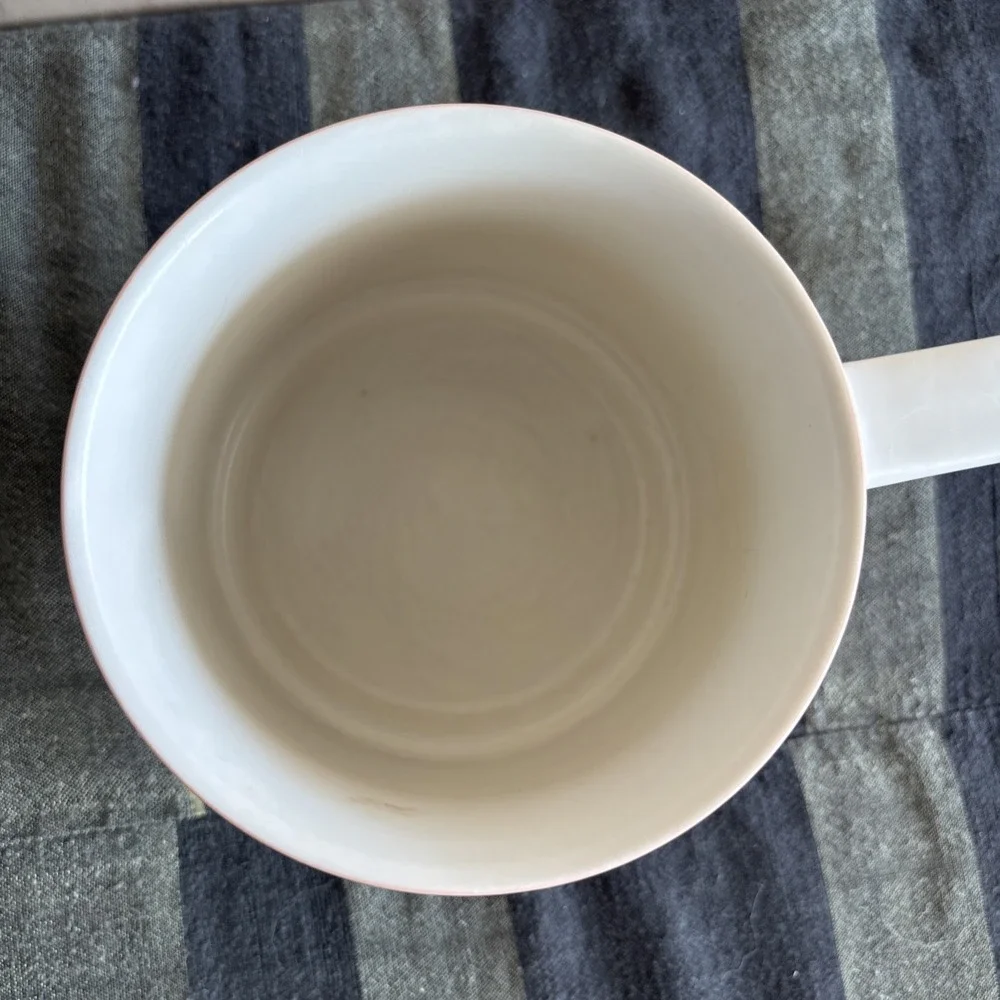 2019 Starbucks Floral White Pink Peach Flowers Coffee Cup‎ Tea Mug | 12oz EUC